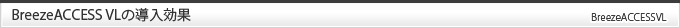 BreezeACCESS VLの導入効果
